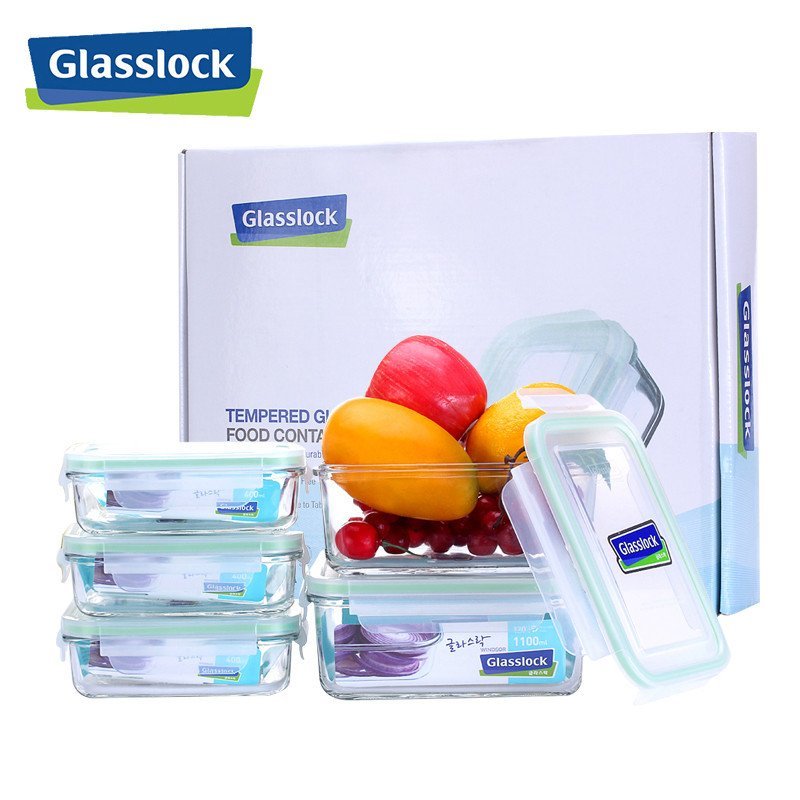 三光云彩Glasslock钢化耐热玻璃五件套装GL07