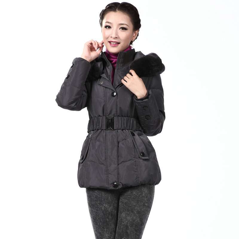 雪中飞 女装女獭兔毛帽休闲款 XR9068(#610B(610B) 155/80A(XS))