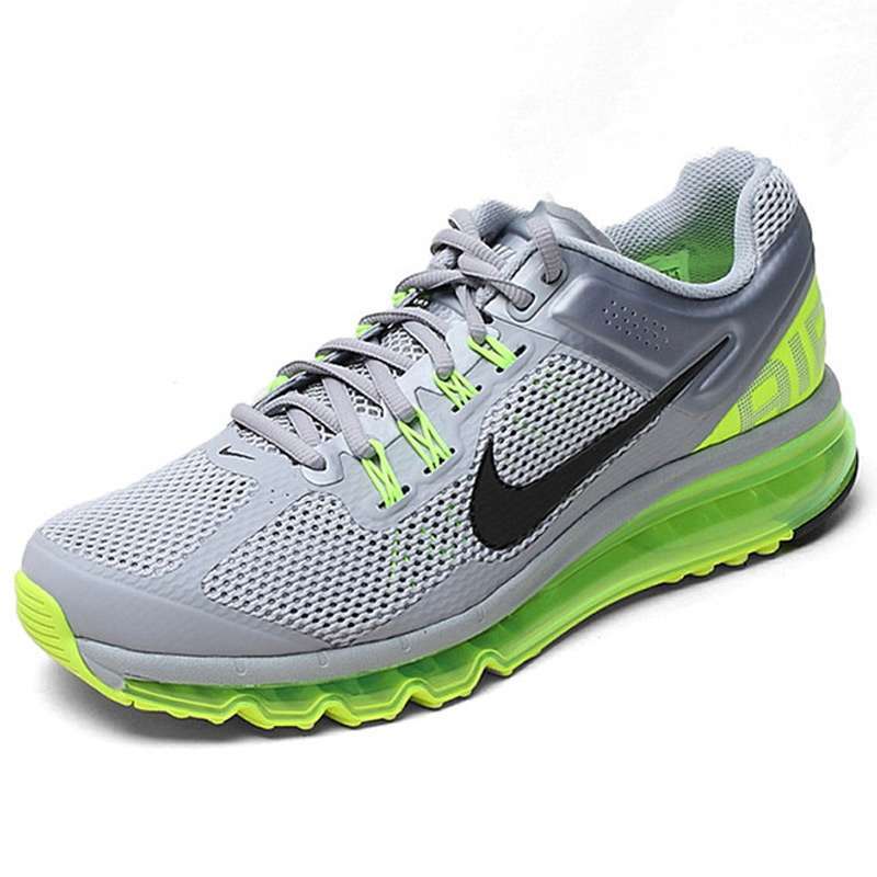 耐克AIR MAX+2013全掌气垫男跑步鞋554886-007灰/绿40.5