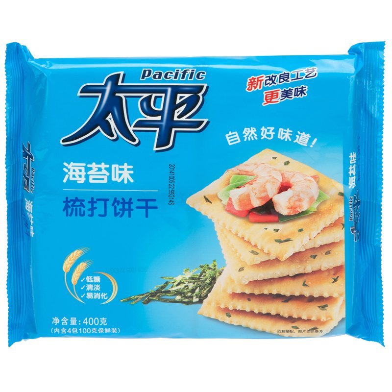 太平 梳打饼干（海苔口味）400g/袋