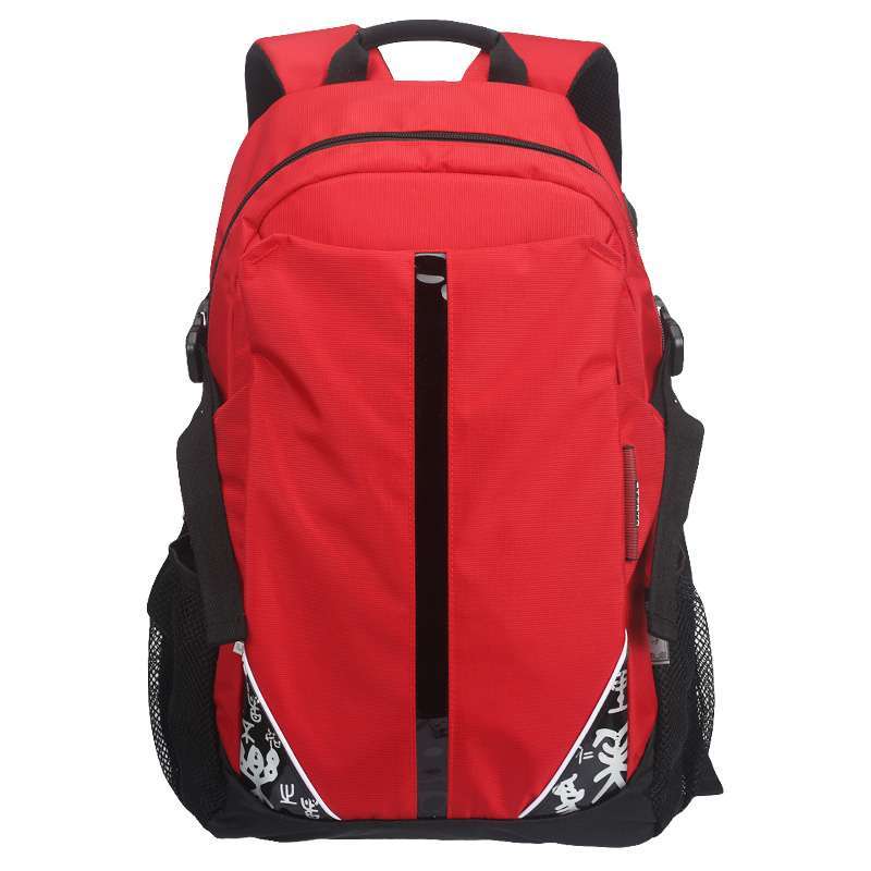 孔子书包专柜正品双肩包女电脑包背包学生书包潮男韩版休闲旅行包包 R205红色
