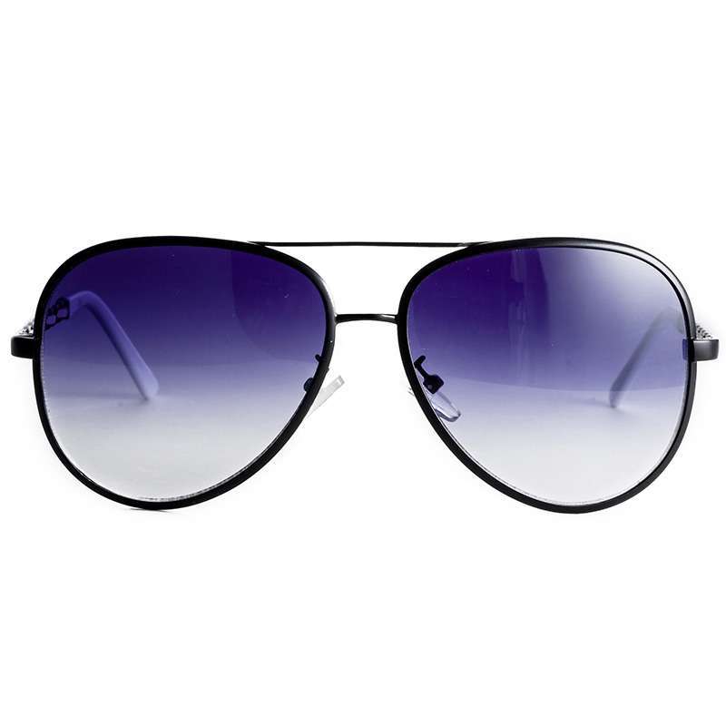 Inmix女款渐变色复古太阳镜 1151 黑框白腿