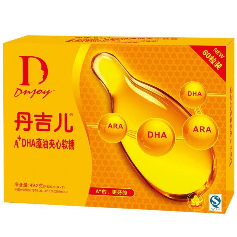 丹吉儿（Dnjoy）A+DHA藻油夹心软糖820mg*60粒