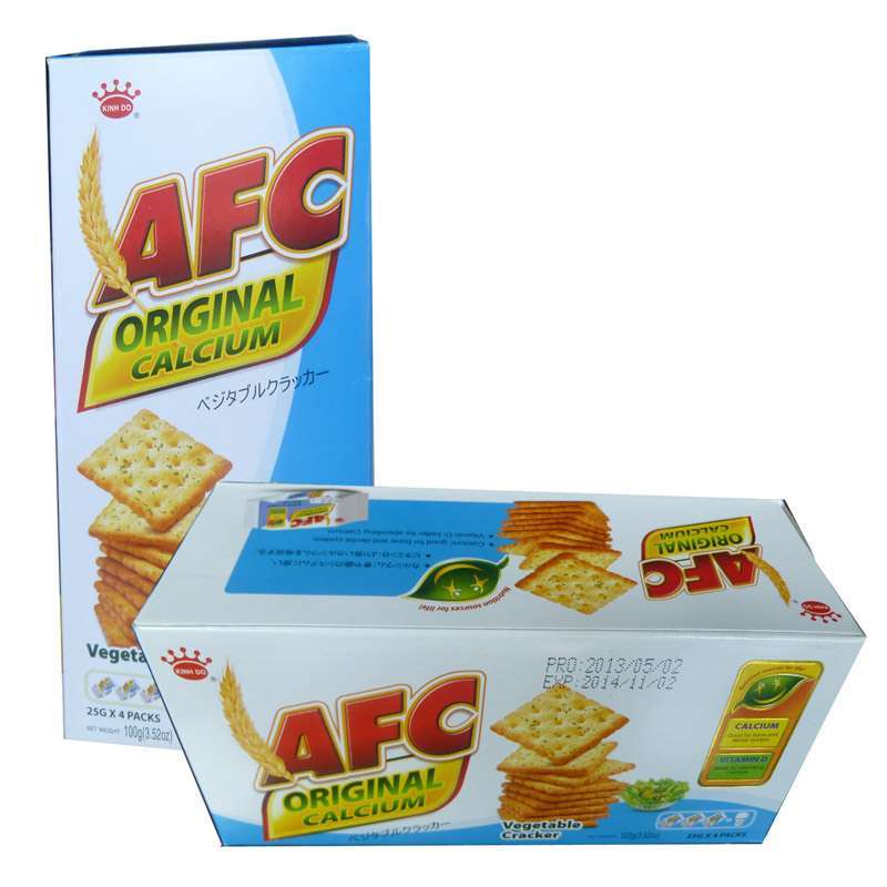 AFC含钙蔬菜味薄脆饼干 100G（越南）