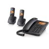 摩托罗拉（MOTOROLA）C4202LC 数字无绳电话机 中文显示 家用办公无线座机 子母机 一拖二 （黑色）