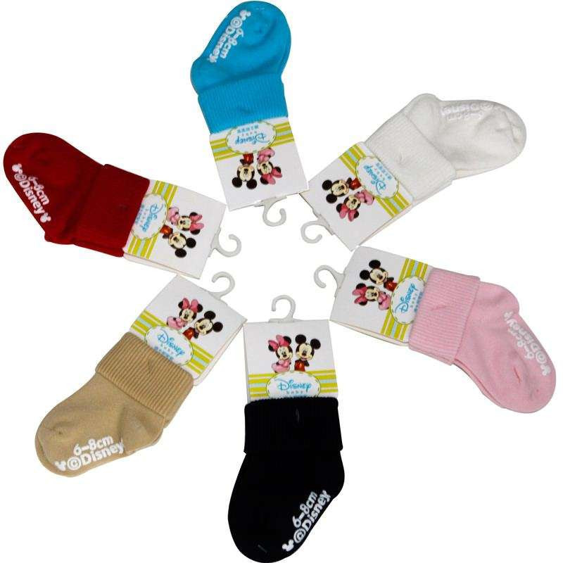 迪士尼宝宝（Disneybaby）宝宝米奇宝宝袜6双入（6-8cm）颜色随机5056