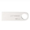 Kingston金士顿16gu盘DTSE9 USB2.0车载金属U盘16GB可个性化定制logo/礼品优盘银色送防丢挂绳