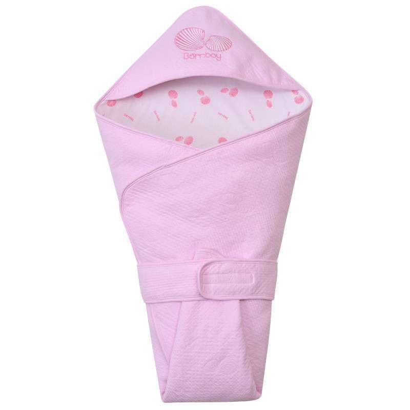 贝贝怡 新生儿用品冬季婴儿暖棉包巾加厚纯棉包被BB950 淡粉 均码