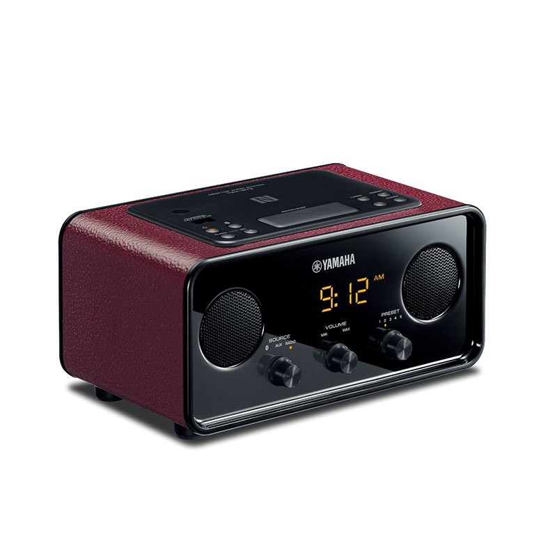 YAMAHA雅马哈音响TSX-B72收音扩音机2.0声道迷你组合音响便携式一体机深红色
