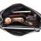 Kpaullon/卡普伦 潮流男包 进口牛皮男士单肩包 时尚十字纹真皮男士斜挎包B0235 黑色