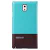 倍思 三星note3 格调智能保护套 深咖/青