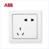 ABB开关插座二三插德宁墙壁错位5孔10A电源插座AN205
