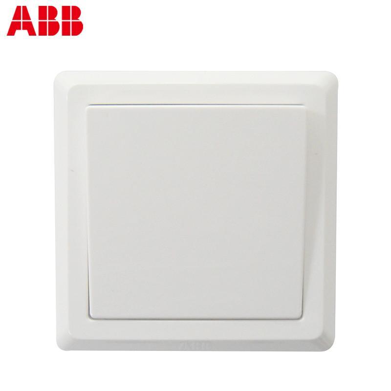 ABB开关面板86型墙壁开关插座正品德逸雅白一开三控中途开关AE119