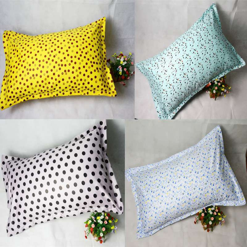 超市同步发售逸驰正品100%纯棉枕头套全棉一对双人枕套 小碎花蓝 48*74cm