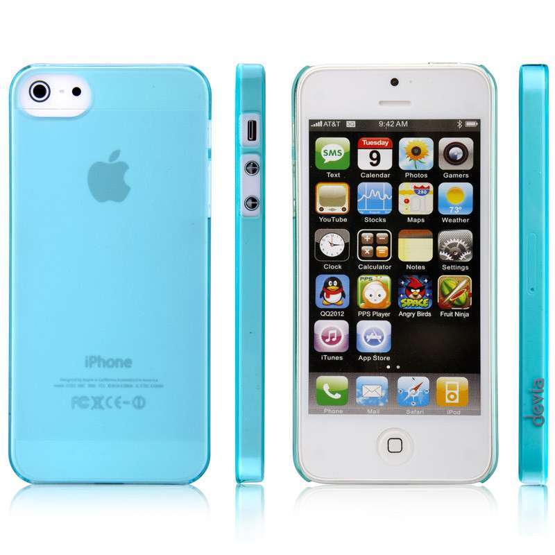 迪沃(devia) 蝉翼磨砂系列 适用于苹果iPhone5/5s 手机保护壳/套 透蓝
