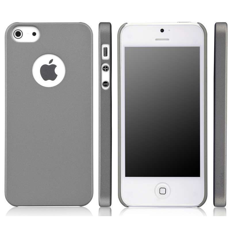 迪沃(devia) 零度皮质背壳系列 适用于苹果iPhone5/5S 手机保护壳/套 铁灰色