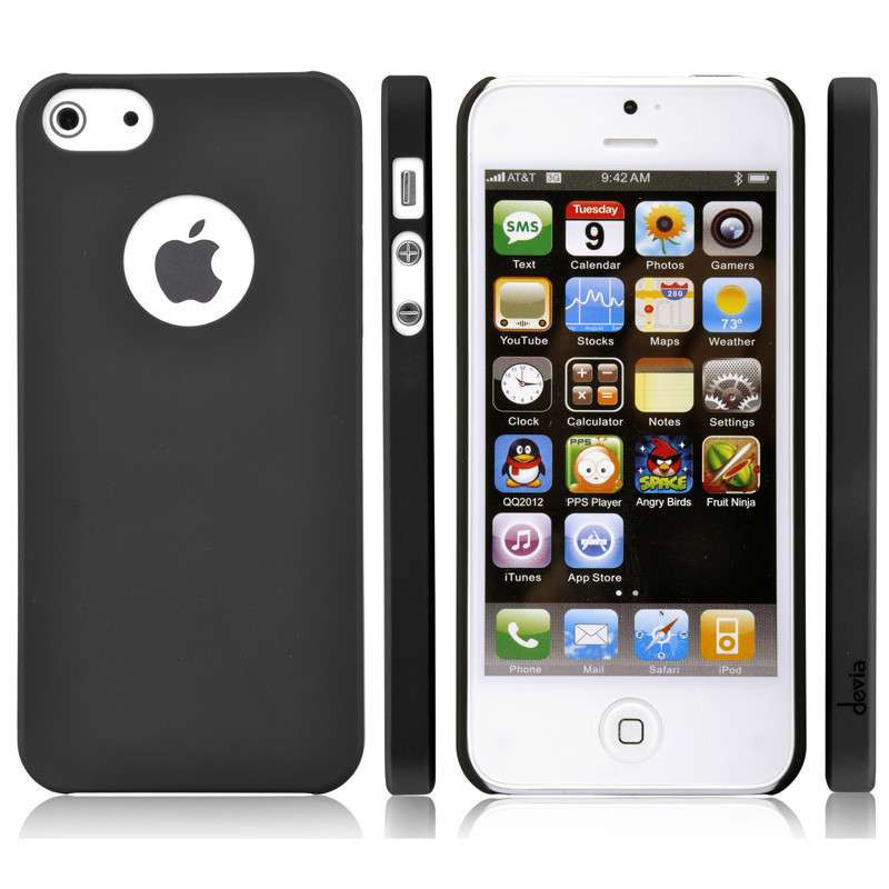 迪沃(devia) 零度皮质背壳系列 适用于苹果iPhone5/5S 手机保护壳/套 黑色