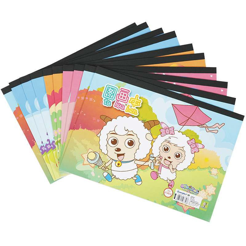 广博（GuangBo） XYY4119 喜羊羊B5卡通儿童图画本/画图绘画本/美术本20页 颜色随机 10本装