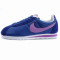 NIKE耐克正品女鞋 cortez阿甘鞋 轻质跑步鞋 457226-406 深蓝紫白 39码