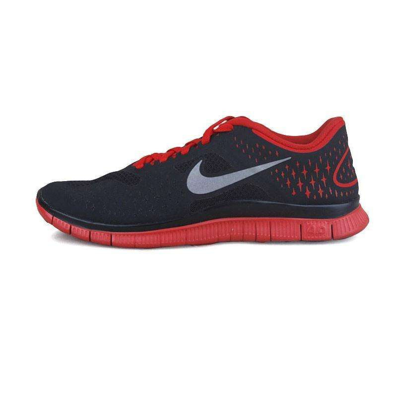 正品耐克 NIKE FREE 4.0 V2男子赤足跑步鞋 511472 黑红006 44码