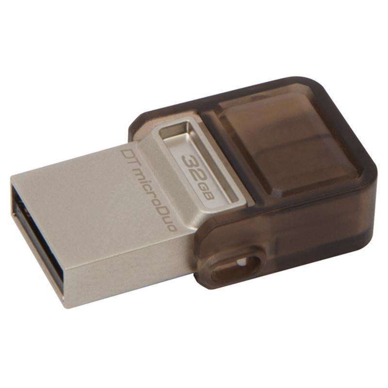 金士顿（Kingston）DTDUO 32GB 双插头手机U 盘 金士顿32G手机U盘 USB2.0 棕色