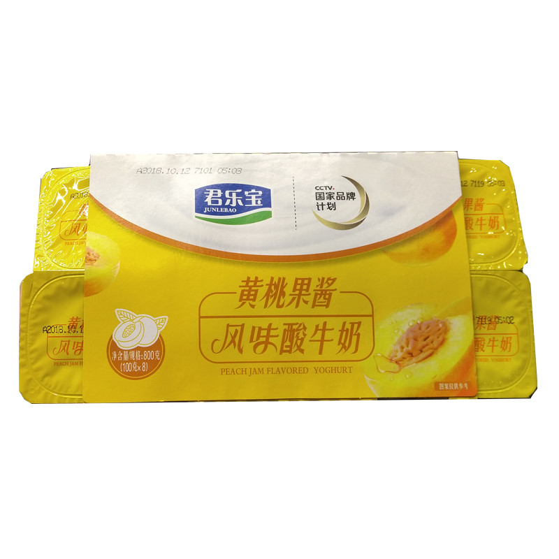 君乐宝多维酸牛奶黄桃味100g*8