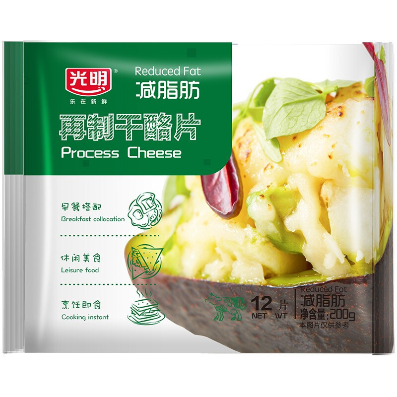 光明减脂肪再制干酪片200g