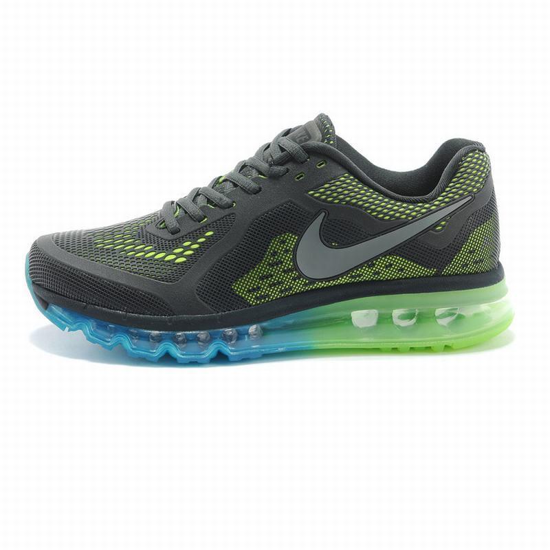 NIKE耐克男鞋正品2014 AIR MAX女子跑步鞋 621078-100-407-006-007 黑绿100 42码