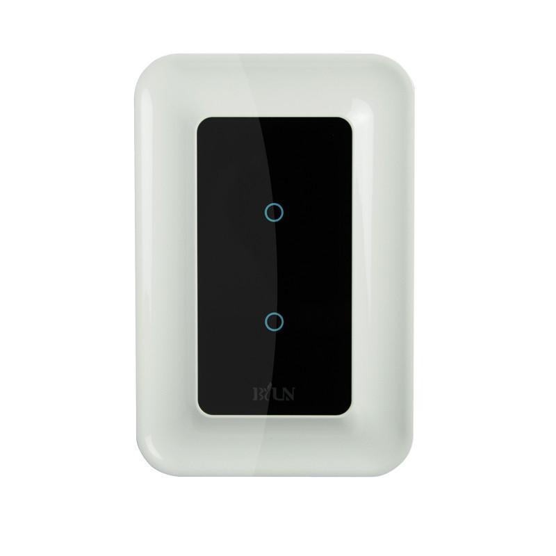 ZigBee 皓月系列智能开关（单火-2开）By-ZDK02-hy