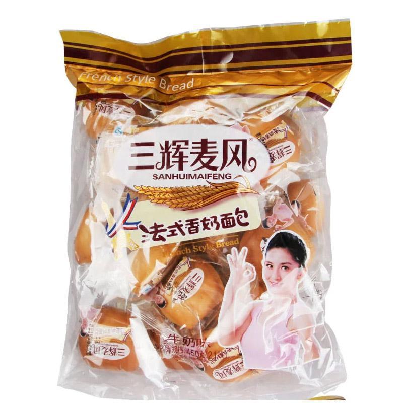 三辉麦风 法式香奶面包（牛奶味）450g