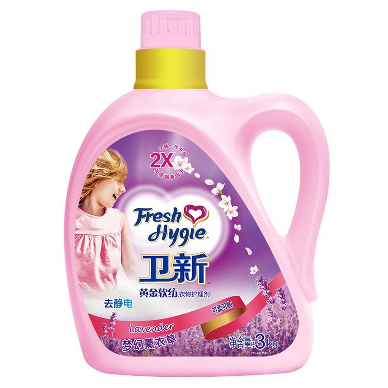 可柔可顺 （黄金软纺）衣物去静电柔顺剂梦幻薰衣草 3kg 威露士出品