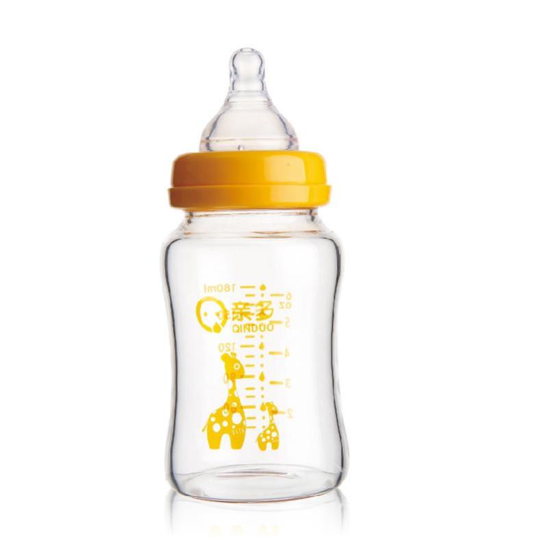 亲多QD1251宽口径玻璃奶瓶180ml