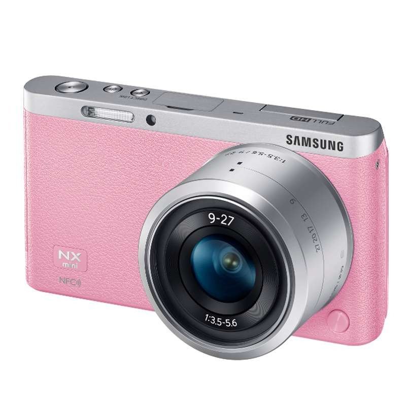 三星(SAMSUNG) NX mini 微单相机 (9mm)/(9-27mm) 粉色 16G卡