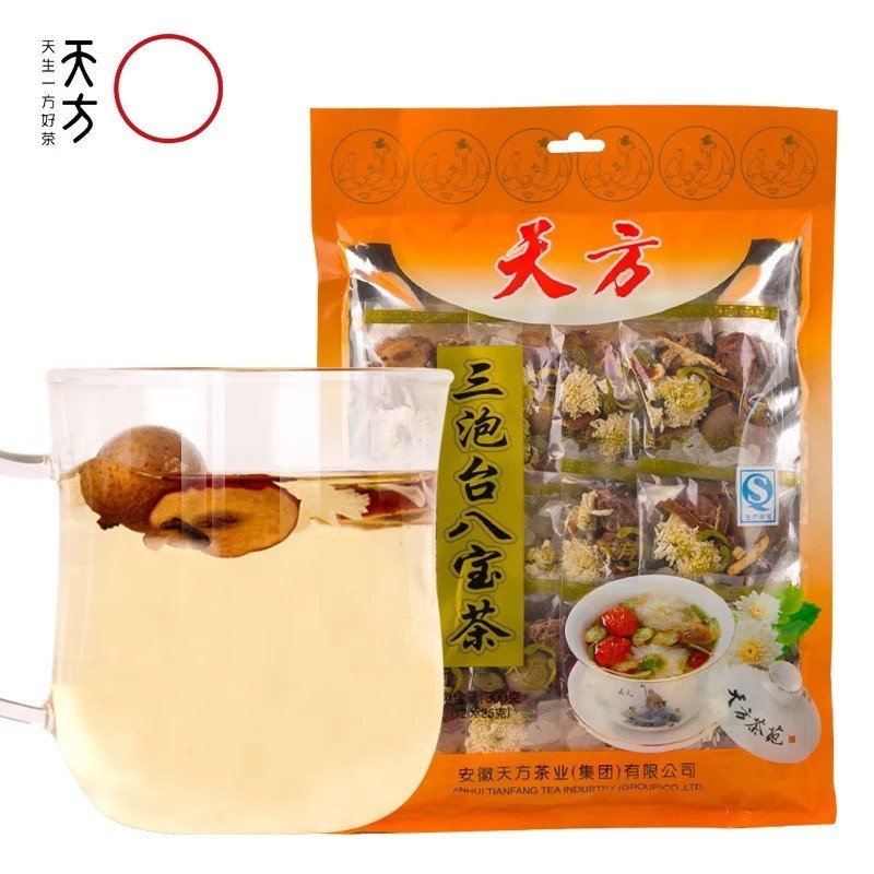 【中华特色】池州馆 天方三泡台八宝茶 300g/袋 花草茶 内含菊 花 八种原料 内含小袋装 安徽天方茶叶
