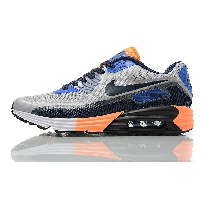 代购正品耐克NIKE AIR MAX 90 男子气垫跑步鞋新款潮流男鞋631744 灰桔色 44码