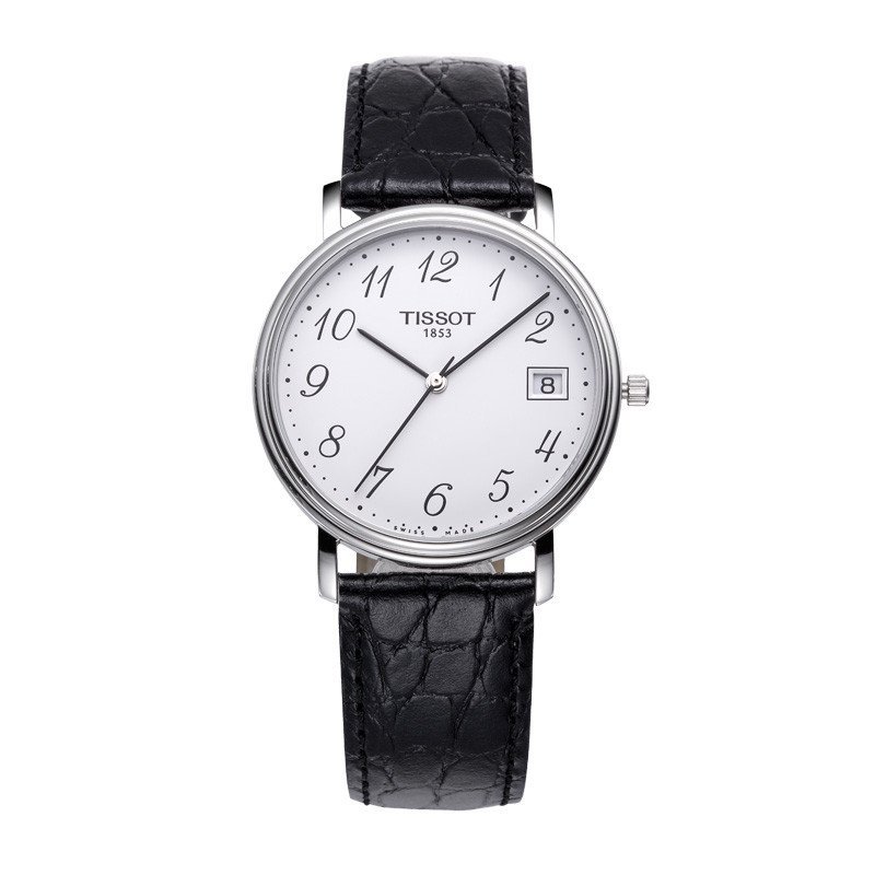 天梭TISSOT经典系列超薄男士皮革真皮表带石英手表T52.1.421.13 T52.1.421.12（皮带）