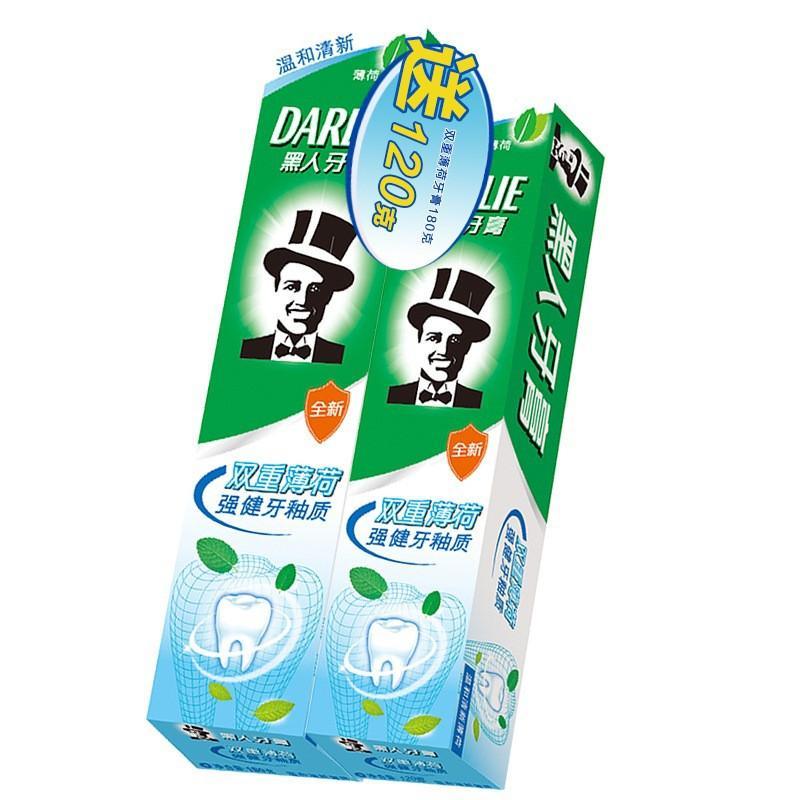 黑人（DARLIE）强健牙釉质温和清新牙膏180g+120g