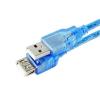 IT-CEO V082Y-C USB2.0高速数据延长线/连接线 USB公对母双层屏蔽单磁环 1.5米 透明蓝