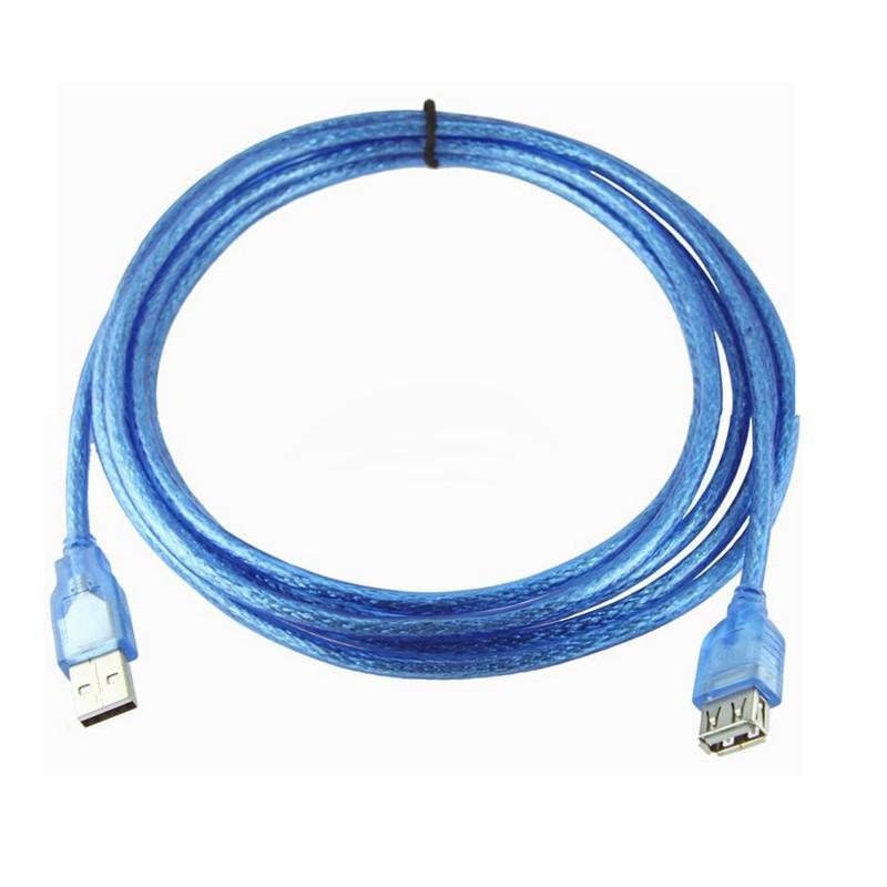 IT-CEO V082Y-D USB2.0高速数据延长线/连接线 USB公对母 双层屏蔽双磁环 3米 透明蓝