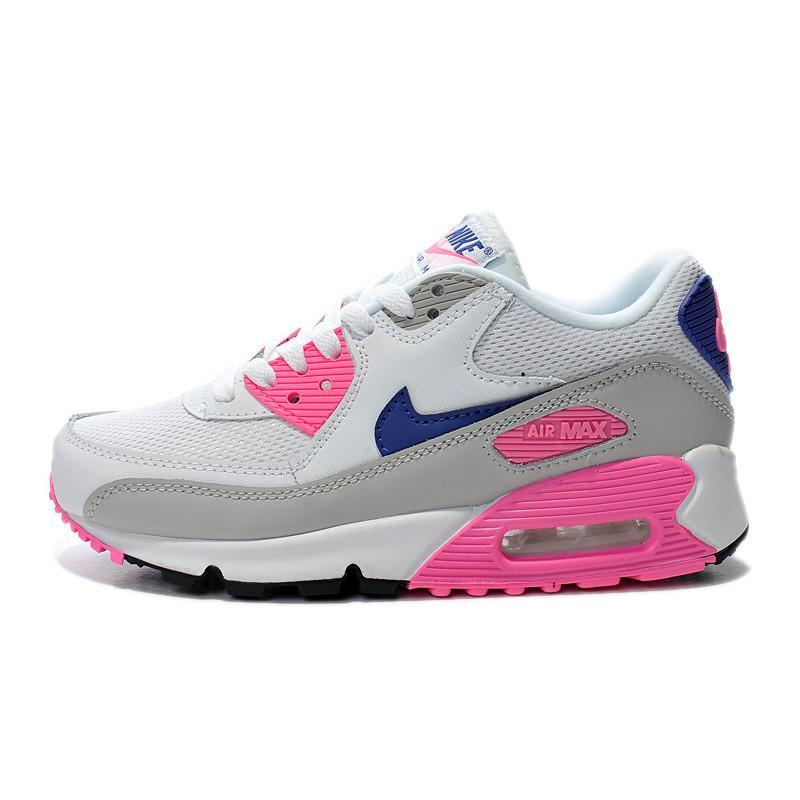 NIKE耐克女鞋正品2014新款AIR MAX90内增高跑鞋运动鞋复刻鞋 白灰粉 36码