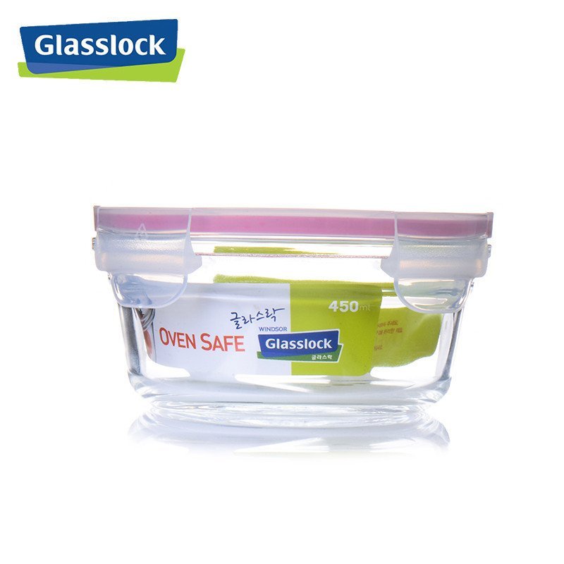 GLASSLOCK/ 三光云彩 钢化耐热玻璃单品保鲜盒 OCCT 耐230℃烤箱用 450ml -045