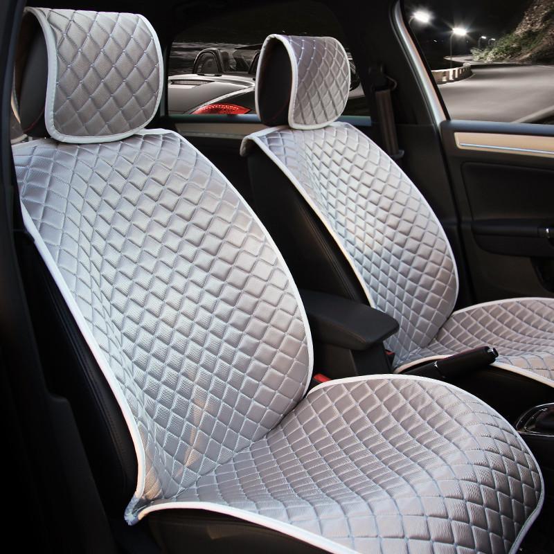 卡客 牛奶丝汽车坐垫 四季通用秋冬汽车座垫冰丝车垫福克斯科鲁兹 流沙银