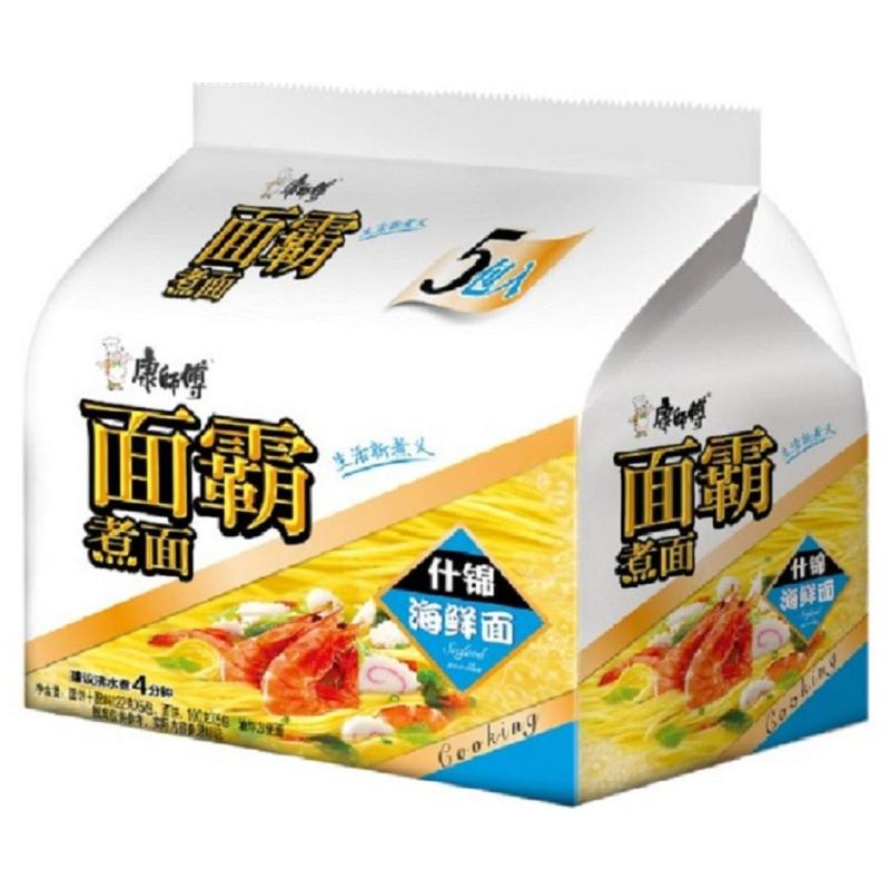 康师傅面霸煮面什锦海鲜面125g*5