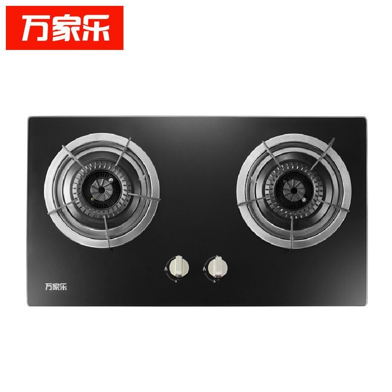 万家乐燃气灶 JZT-IQL83B 天然气灶具 嵌入式煤气灶 黑晶玻璃面板