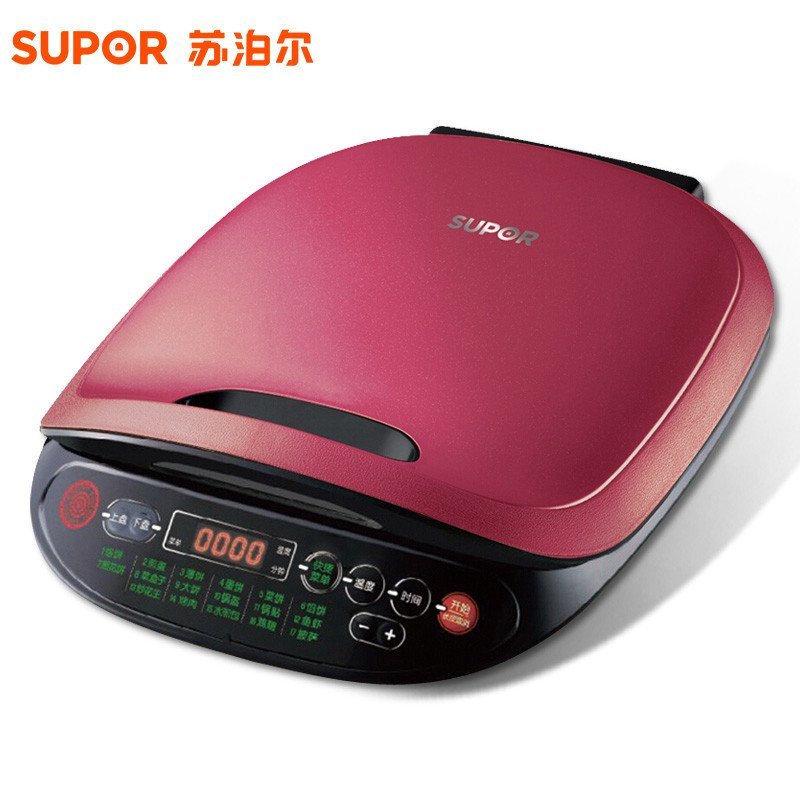 苏泊尔（SUPOR）JC32A822-130 智能火红点 煎烤机烤饼机电饼铛 红色