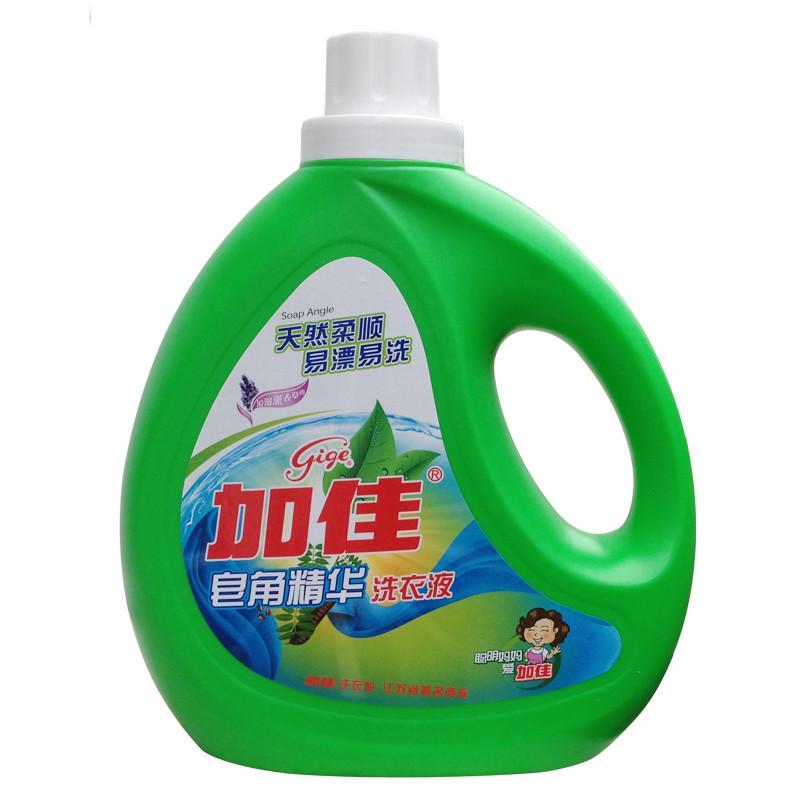 加佳皂角精华洗衣液2kg 天然柔顺 不伤手