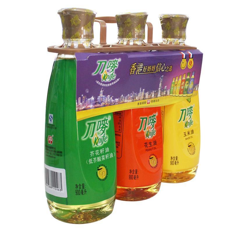 刀唛900ML*3 组合装 （花生油+玉米油+芥花籽油）