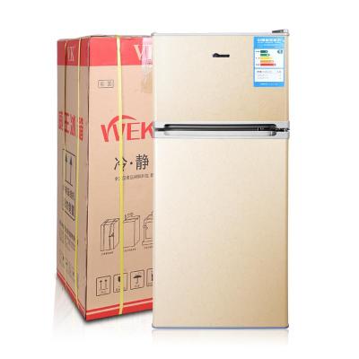 威王weking bcd-109 炫彩金 家用双门冷冻冷藏冰箱 办公室用小冰箱