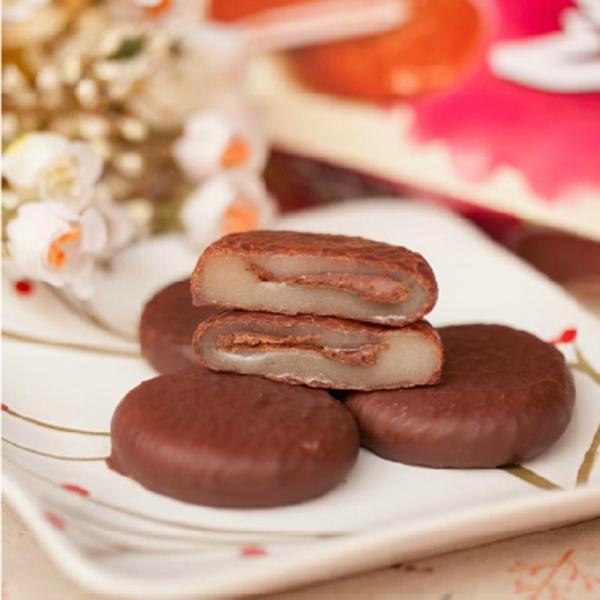 韩国进口零食品 乐天巧克力打糕 韩国传统糕点 186g*3合