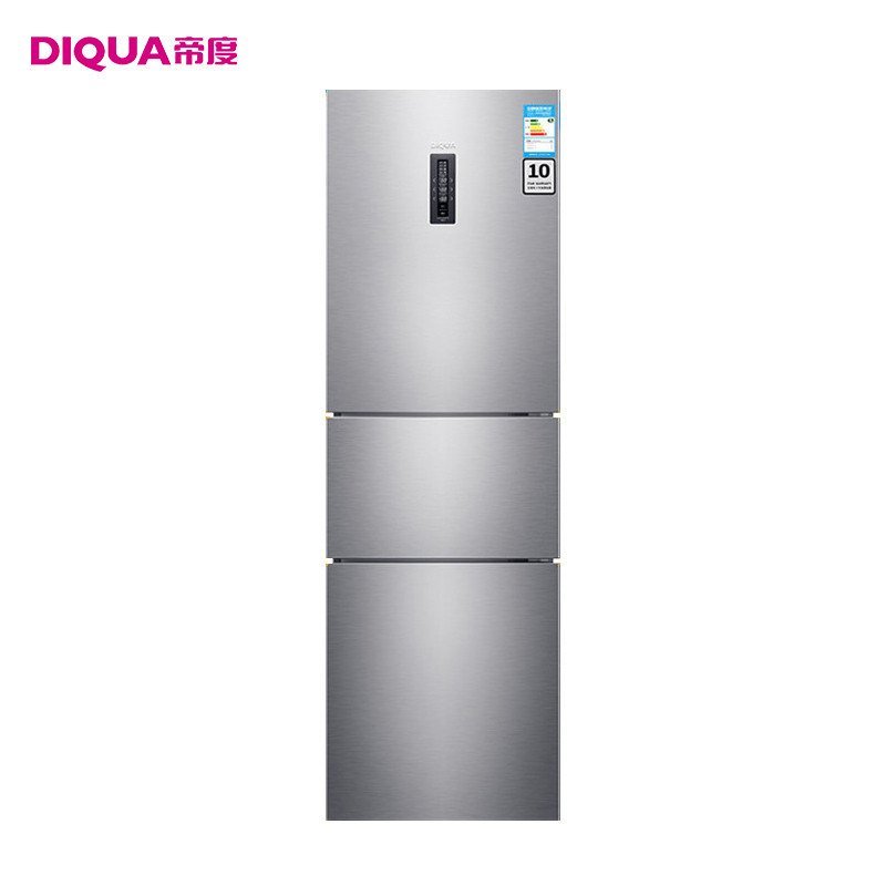 帝度（DIQUA) 252升三门风冷冰箱BCD-252WTE（钛灰横纹）